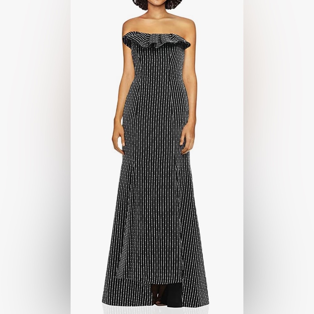 C/Meo Collective Women's Even Love Embroidered Strapless Fitted Long Dress